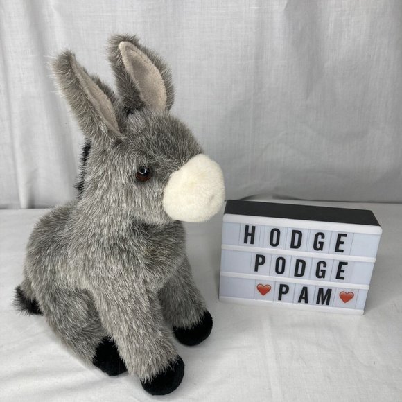 Vintage Douglas Cuddle Toys Donkey Burro Stuffed Animal Gray Toy 11" - Picture 7 of 8